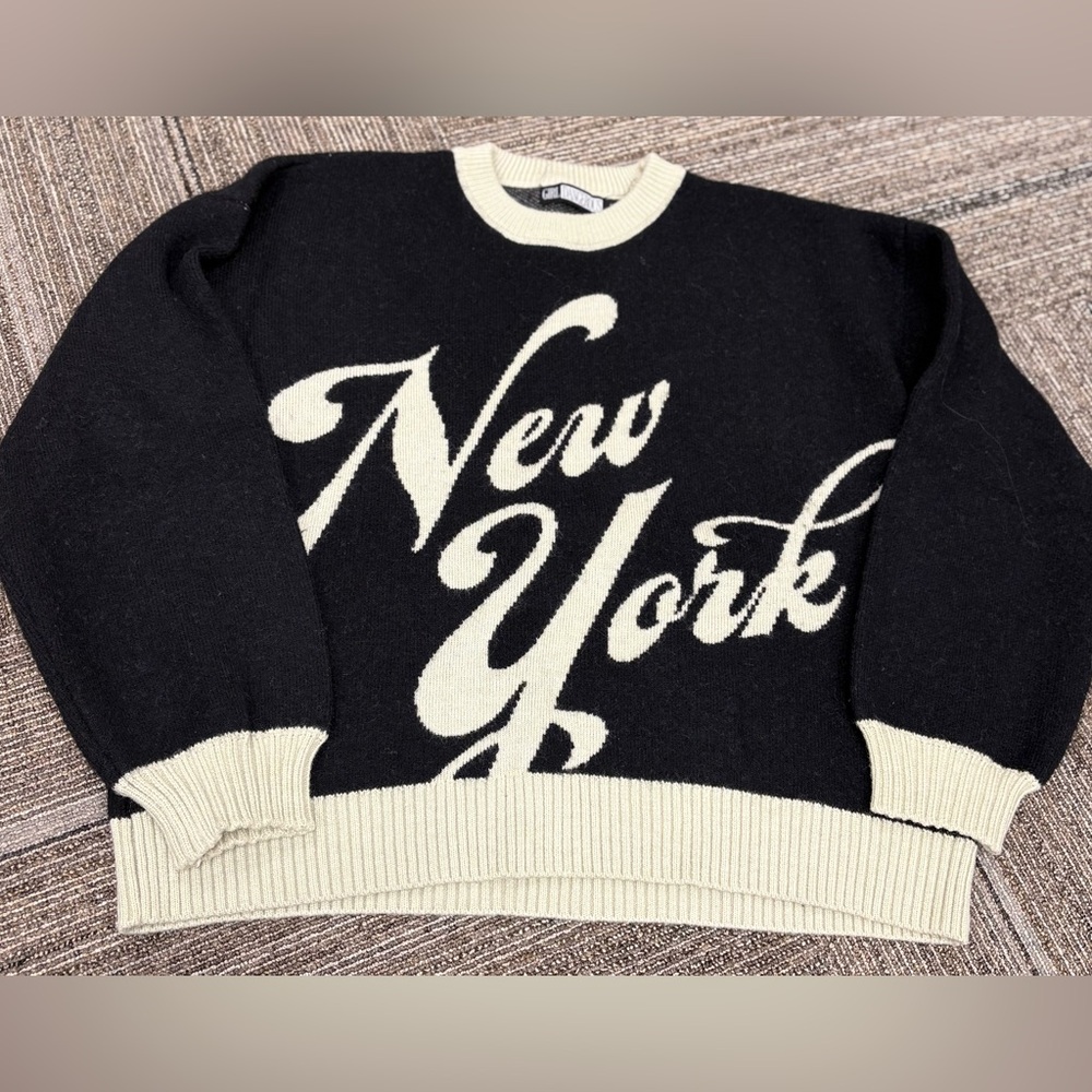 Girl Dangerous Black and Cream Sweater